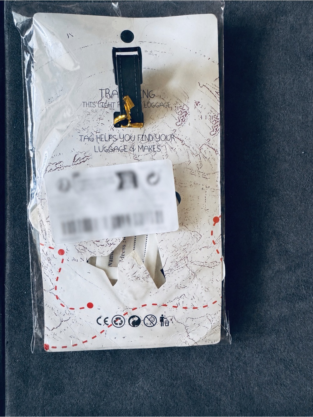 White Disney Mickey Mouse Gloved Hand Luggage Tag with Black Trim - Picture 3 of 3